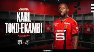 L’attaquant camerounais Karl Toko-Ekambi vient d’être prêté à Rennes